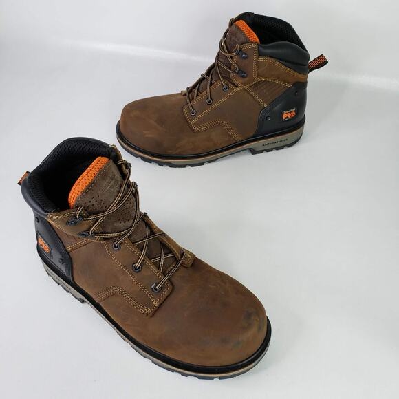 Timberland Pro Men\'s Ballast Steel Toe Ankle Boots Mocha Brown Size 11.5 W Alloy main image 10
